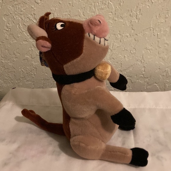 Rare With Sound Disney Home On The Range Maggie Stuffed Animal Bean bag Cow - Picture 4 of 7